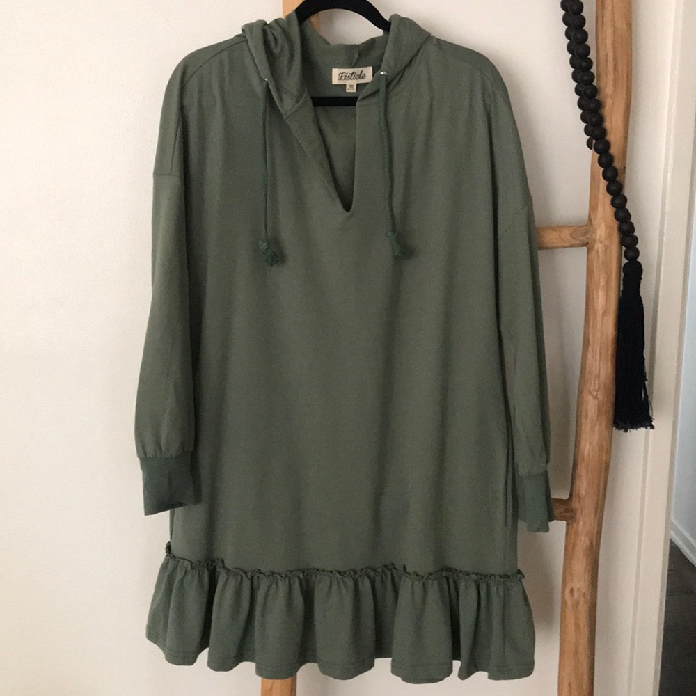 Ruffle Sweater Dress